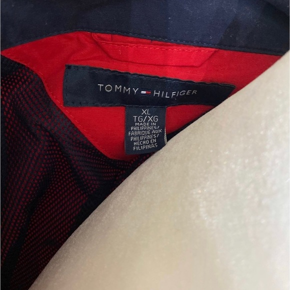 Tommy Hilfiger XL Mens Jacket Red & Navy Blue - Picture 8 of 8